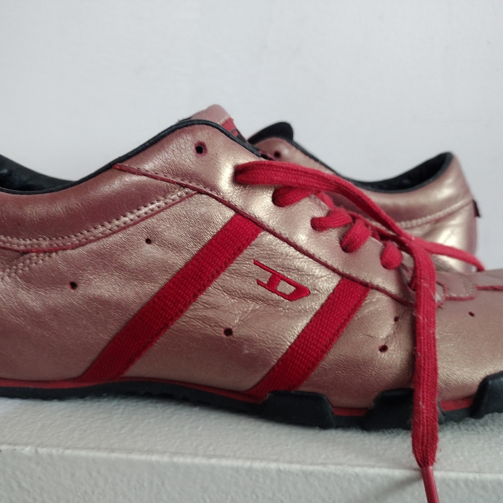Red and Gold Women's Sneakers